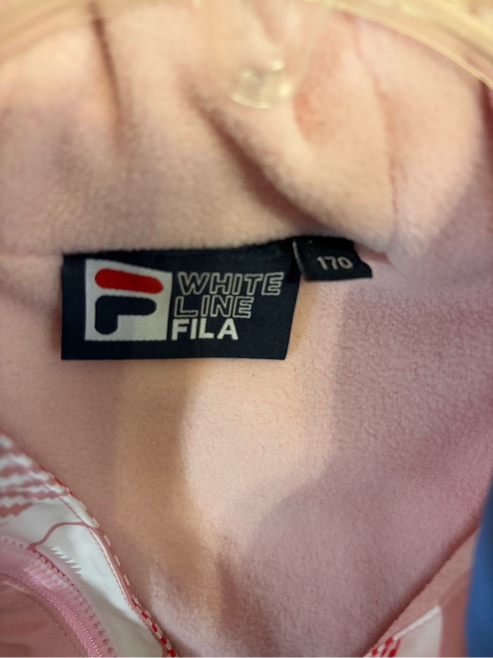 FILA White Line Pink Fleece Hoodie